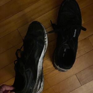 Black Reebok sneakers